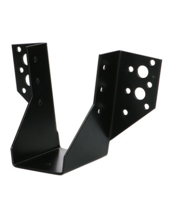 Sabot de charpente Forme U à Ailettes Extérieur 50X100 Acier zingué noir