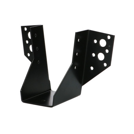 1 x Sabot de charpente Forme U à Ailettes Extérieur 50X100 Acier zingué noir