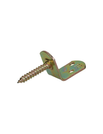Lot de 4 equerres pour panneau tressé en forme L avec vis 30X2 Bichromaté