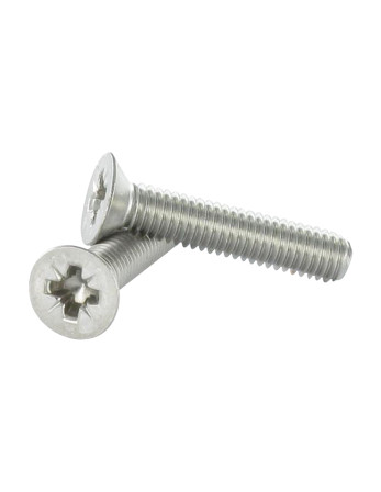Vis métaux Tête fraisée Pozi M3X22 Inox A4 microvis