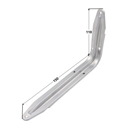 1 x Equerre pour support d'étagère 110X150 Gris