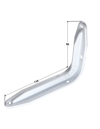 Equerre pour support d'étagère 96X118 Blanc