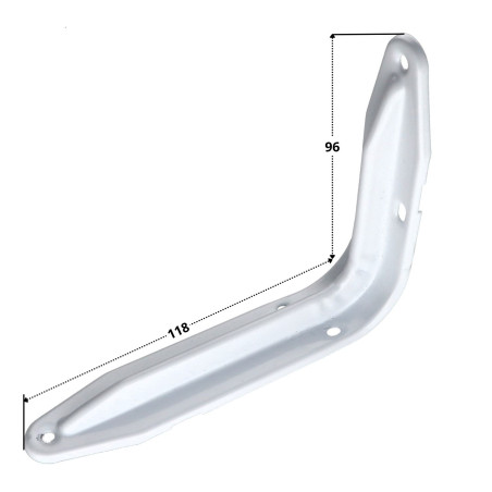 1 x Equerre pour support d'étagère 96X118 Blanc