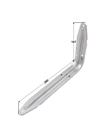 Equerre pour support d'étagère 167X280 Gris
