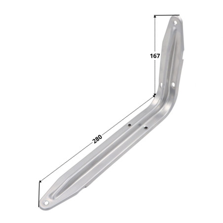 1 x Equerre pour support d'étagère 167X280 Gris