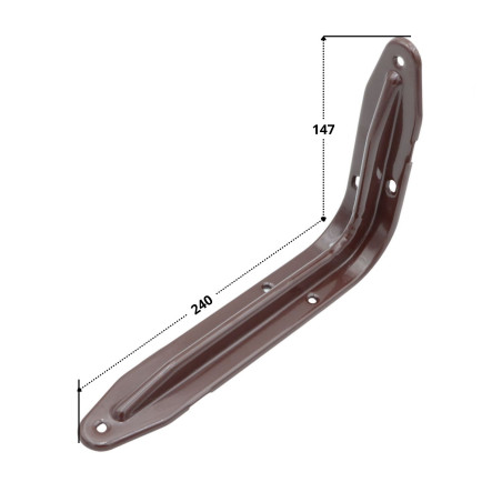 1 x Equerre pour support d'étagère 147X240 Marron