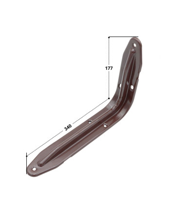 Equerre pour support d'étagère 177X340 Marron