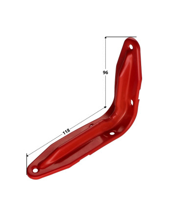 Equerre pour support d'étagère 96X118 Rouge