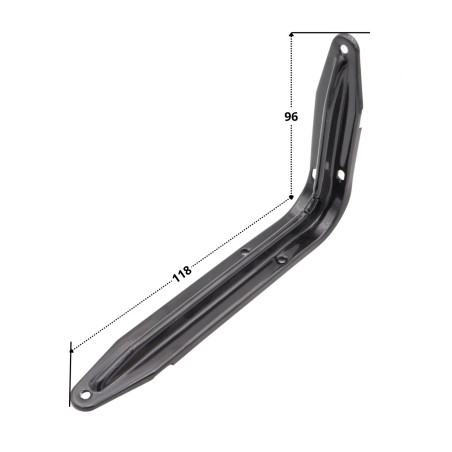 1 x Equerre pour support d'étagère 96X118 Noir