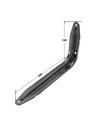 Equerre pour support d'étagère 140X200 Noir