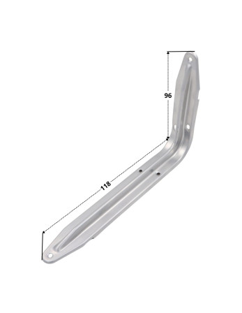 Equerre pour support d'étagère 96X118 Gris