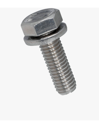 Vis métaux Tête hexagonale TH Filetage total Avec RD IMP M8X40 Inox A2