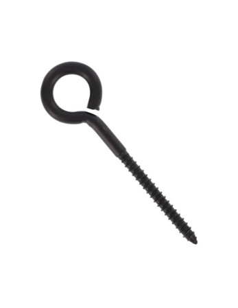 Piton Bois Inox A4 Noir 8X108 Filetée sur 70 Oeil 20