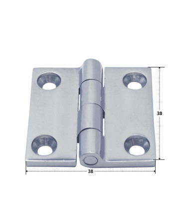 Charnière Carrée 38X38 Inox A4