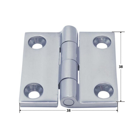 1 x Charnière Carrée 38X38 Inox A4