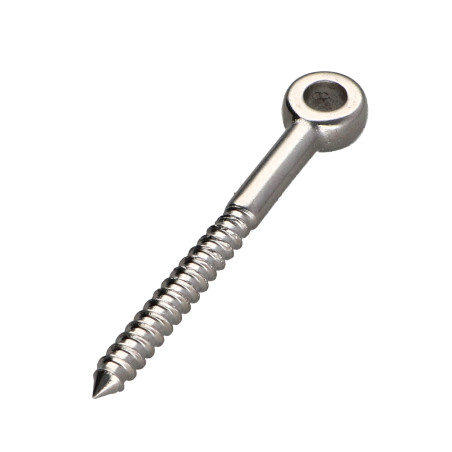 1 x Vis à oeil Bois 12X120 Filetée sur 80 Oeil 12.1 Inox A4