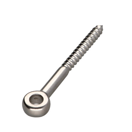 1 x Vis à oeil Bois 6X40 Filetée sur 30 Oeil 6.3 Inox A4