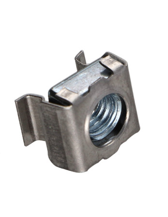 Ecrou acier zingué cage inox C4804D M4 Epaisseur tole 3.6 à 4.5