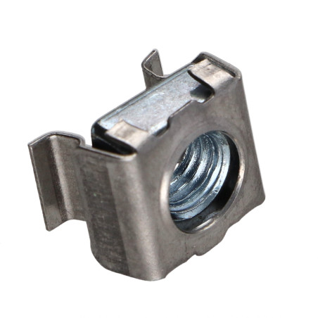 1 x Ecrou acier zingué cage inox C4804D M4 Epaisseur tole 3.6 à 4.5