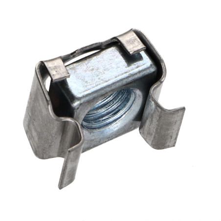 1 x Ecrou acier zingué cage inox C4804D M4 Epaisseur tole 3.6 à 4.5