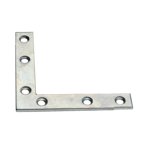 1 x Equerre Plate renfort Bout Carré 70X70X12 Acier zingué