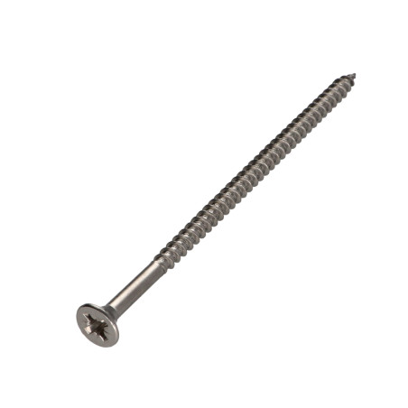 1 x VBA Vis bois agglo Inox A2 Tête fraisée Pozi 5X100 Filetage total