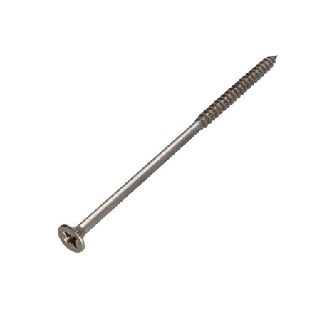 1 x VBA Vis bois agglo Inox A2 Tête fraisée Pozi 6X160 Filetée sur 70