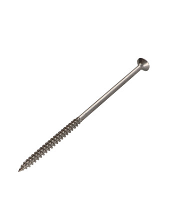VBA Vis bois agglo Inox A2 Tête fraisée Pozi 6X160 Filetée sur 70