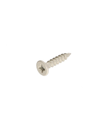 VBA Vis bois agglo Inox A2 Tête fraisée Pozi 4X20 Laqué blanc 9010