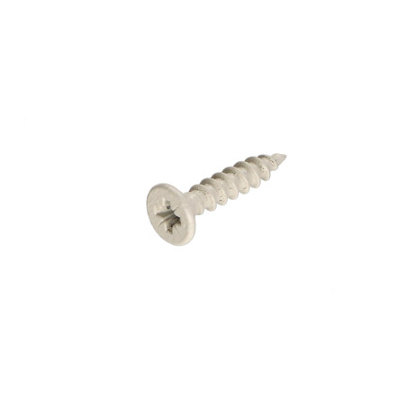 1 x VBA Vis bois agglo Inox A2 Tête fraisée Pozi 4X20 Laqué blanc 9010