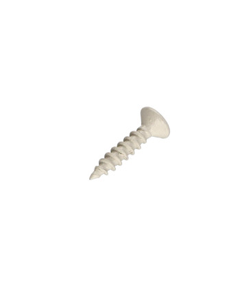 VBA Vis bois agglo Inox A2 Tête fraisée Pozi 4X20 Laqué blanc 9010