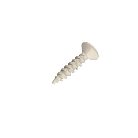 1 x VBA Vis bois agglo Inox A2 Tête fraisée Pozi 4X20 Laqué blanc 9010