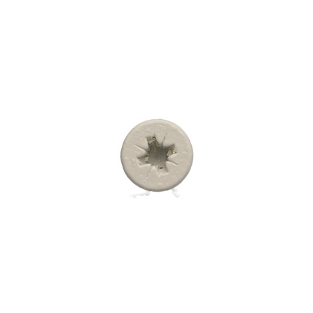 1 x VBA Vis bois agglo Inox A2 Tête fraisée Pozi 4X20 Laqué blanc 9010
