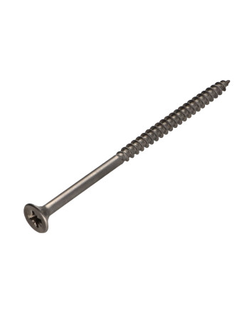 VBA Vis bois agglo Inox A2 Tête fraisée Pozi 5X90 Filetée sur 50