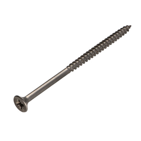 1 x VBA Vis bois agglo Inox A2 Tête fraisée Pozi 5X90 Filetée sur 50