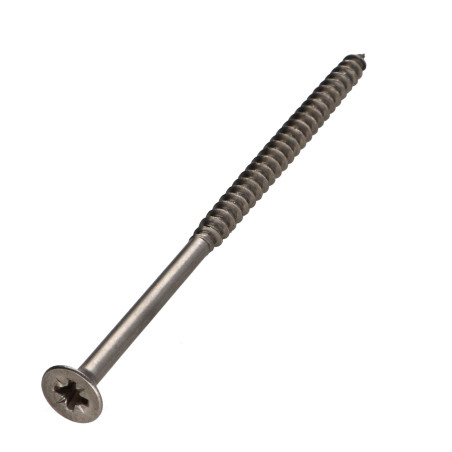 1 x VBA Vis bois agglo Inox A2 Tête fraisée Pozi 5X100 Filetage partiel