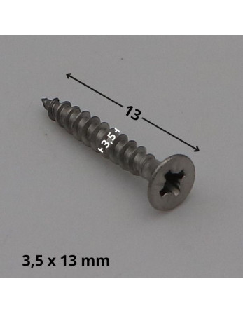VBA Vis bois agglo Inox A2 Tête fraisée Pozi 3.5X13