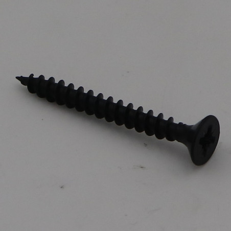 1 x VBA Vis bois agglo Inox A2 Noir Tête fraisée Pozi 4X35