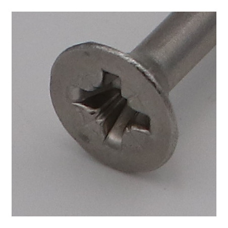 1 x VBA Vis bois agglo Inox A2 Tête fraisée Pozi 6X200