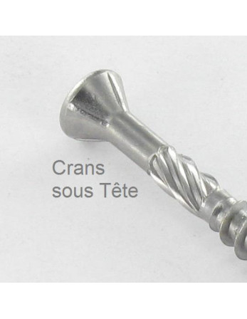 Vis DECK TEKOR Tête fraisée bombée TFB TORX T20 4.5X50 Pointe antifendage type 17 Inox C2