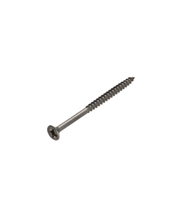 VBA Vis bois agglo Inox A2 Tête fraisée Pozi 5X60 Filetée sur 36