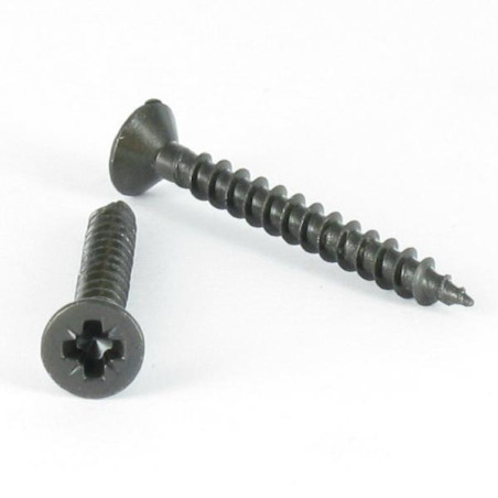 1 x VBA Vis bois agglo Inox A2 Tête fraisée Pozi 4.5X35 Noir