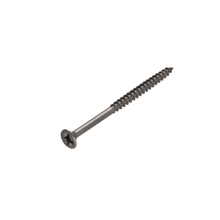 1 x VBA Vis bois agglo Inox A2 Tête fraisée Pozi 5X70 Filetée sur 36