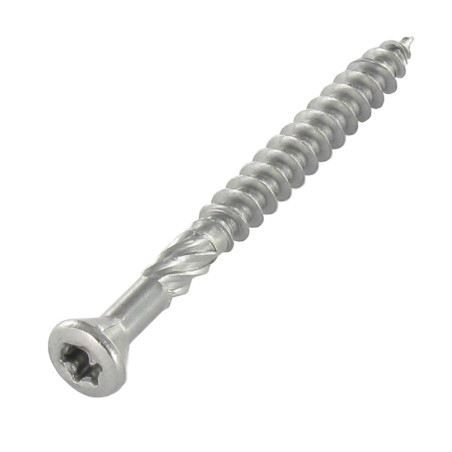 1 x Vis DECK TEKOR Tête fraisée bombée TFB TORX T25 5X50 Pointe antifendage type 17 Inox C2