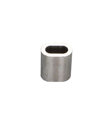 Manchon à sertir Aluminium pour câble ame textile Diamètre 6 et ame métallique Diamètre 5