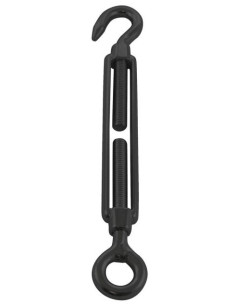 Tendeur oeil crochet M6 Oeil 10 Inox A4 Noir