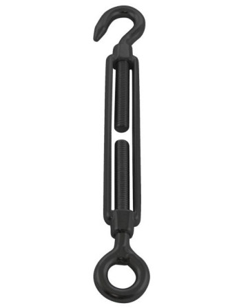 Tendeur oeil crochet M6 Oeil 10 Inox A4 Noir