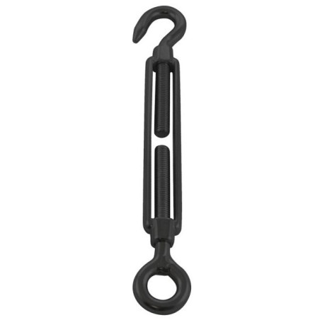 1 x Tendeur oeil crochet M8 Oeil 14 Inox A4 Noir