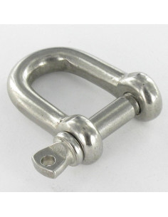Manille Droite à Piton à Oeil Inox A4 Diamètre 4