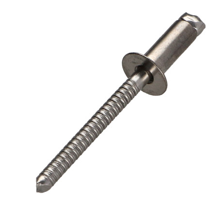 1 x Rivet Aveugle Tout Inox Tête fraisée 4.8X12 Epaisseur de serrage 5 à 7
